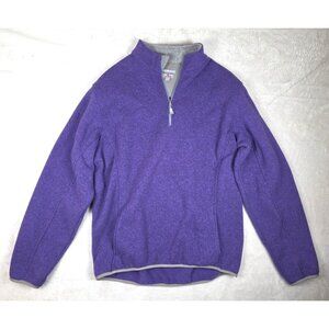 Peter Millar Warmth Element Mens Large Quarter Zip Purple Pullover Hand Pockets